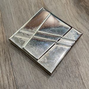 Vintage metal compact double mirror 1950s